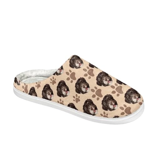 Women's and Men's Slippers Soft Warm Scuff Slippers, Indoor/Outdoor Fuzzy Slippers Plush House Slippers, Anti-Skid Slip on Shoe4