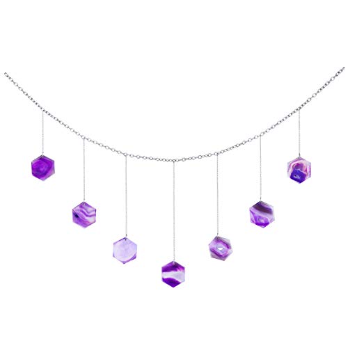 Mookaitedecor 1M Agate Crystal Art Healing Crystal Wall Hanging Ornament for Living Room Bedroom, Party