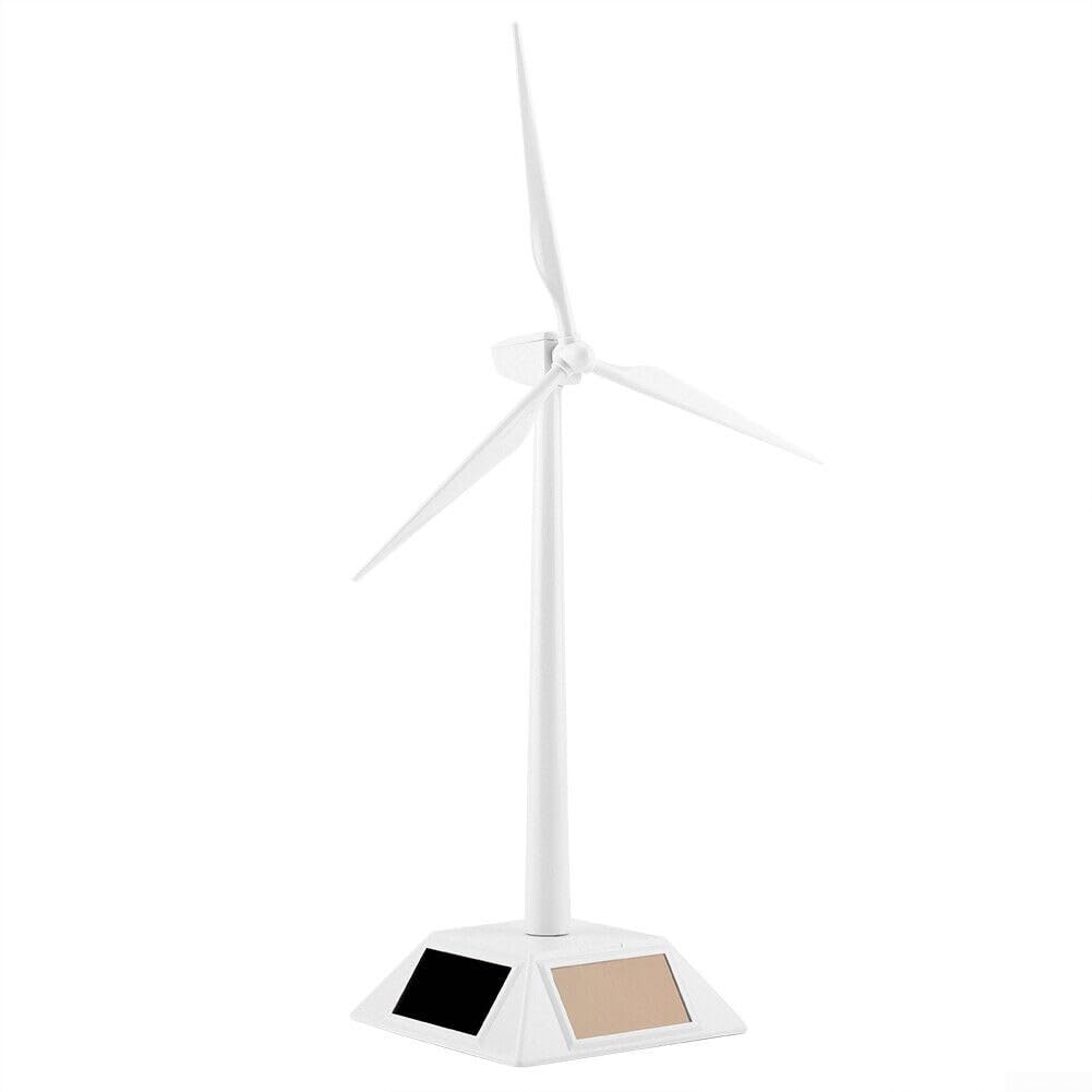 Solar Windmühlen-Modell Für Schreibtisch & Bildung – Deko-Windrad Mit Solarantrieb, Weiß