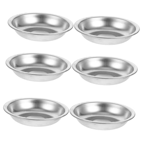 DOITOOL 6pcs Stainless Steel Watercolor Paint Palette Metal Mixing Trays Multi-Functional Pigment Trays for Artists