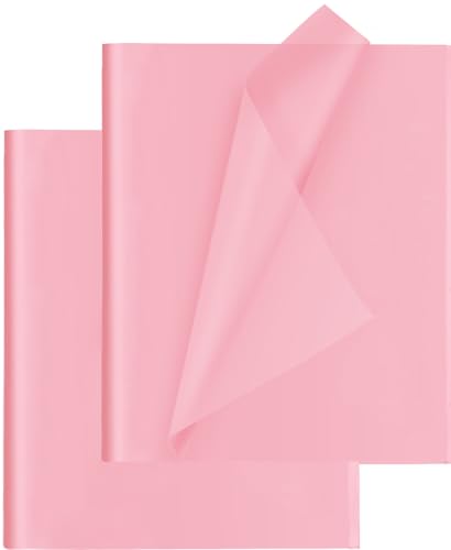 Image of Pink Tissue Paper for Gift Bags - 30 Sheets of Pink Wrapping Tissue Paper Bulk Packaging Paper for Weddings Birthday DIY Project Christmas Valentine's Day Gift Wrapping Crafts Decor (14 x 20 Inch)