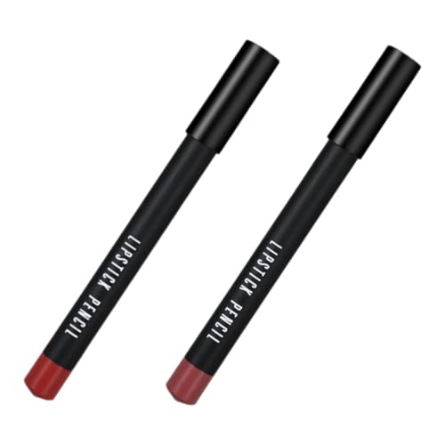 HAPINARY ápiz Perfilador De Labios Mate Impermeable y Duradero 43# Frijol y 44# Tomate ápiz De Maquillaje Para Mujeres y Niñas
