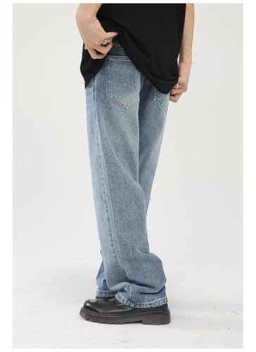 Men's Denim Jeans Loose Korean Style Slim Straight Leg Wide Leg Commuting Daily Casual Pants for Men 5