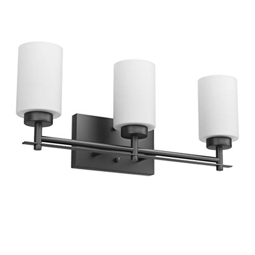 Image of Aipsun Black Vintage Vanity Light, Bathroom Vanity Lighting Fixtures Industrial Vanity Light for Bathroom Black Wall Light Over Mirror(Exclude Bulb)
