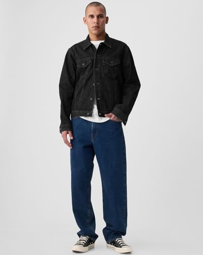 Image of GAP Men's 100% Cotton Regular Fit Stylish Denim Jacket