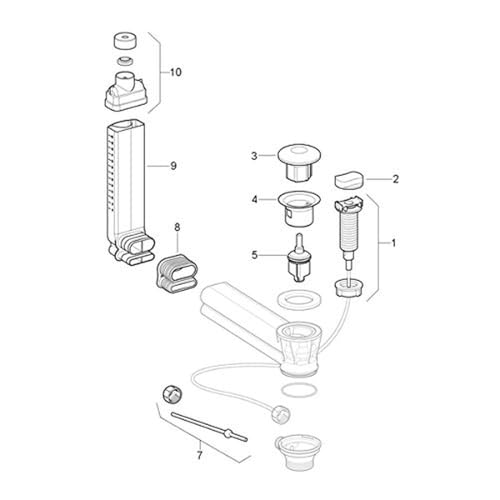 Geberit Ab- und Überlaufventil Clou mit Hebelgestänge für Exzenter 152.018.00.1, 152.018.00.1