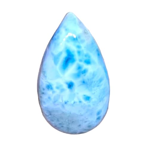 Larimar gemme naturelle poire pour créer vos colliers de vacances bohèmes