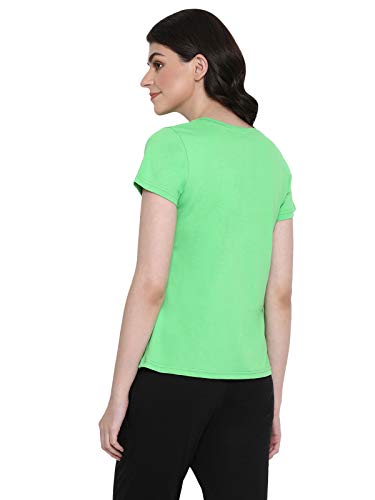 Image of Clovia Women's Cotton Cotton Rich Printed T-Shirt