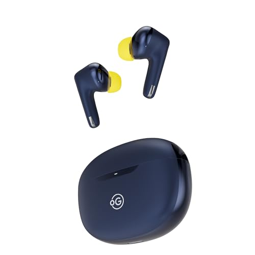 Image of OOGE Wavepods 1 in-Ear Earbuds, 45H Playtime, Dual Silicon Mic, PureTune 12mm Bass Driver,Touch Control,Voice Assistant, Type-C Fast Charging Port, IPX3 Water Resistant (Blue)