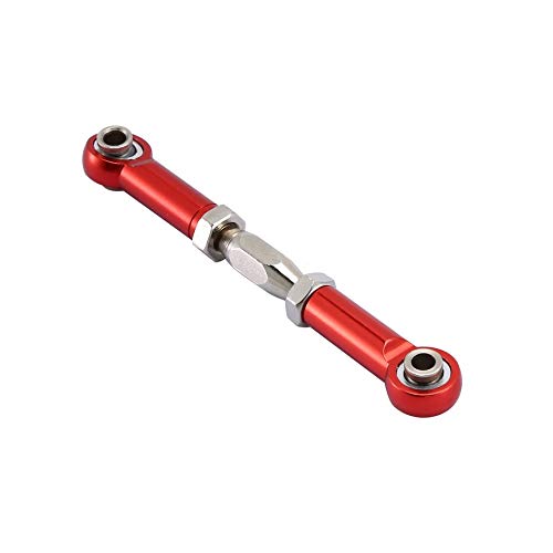 Jullyelegant 2 Piezas HSP 102017 122017 47-88mm Aluminio Varillas Delanteras / traseras Aleación Sonic Servos Enlace 1/8 1/10 Piezas de actualización para 94122 94123 - Rojo