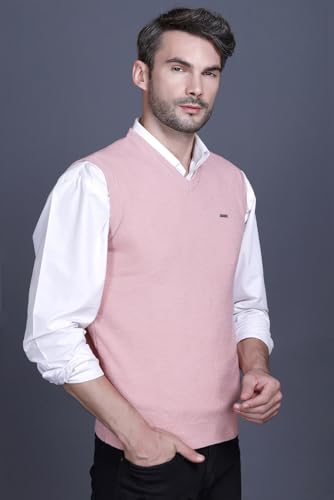 Image of V Neck Cotton Half Sweater for Man Winter Wear - Pullover Sweater for Men