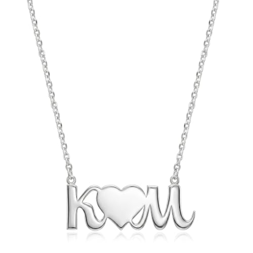 Image of TRUESILVER ACPL Personalized 925 Sterling Silver Name Necklace for Women & Girls | Customized Name Pendant Necklace | Custom Jewelry Gift for Birthday Anniversary Wedding