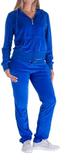 Image of LeeHanTon Sweat Suits for Women Set Comfortable Sweat Outfits Workout Suit Zip Velour Hoodie and Jogger Sport Suit