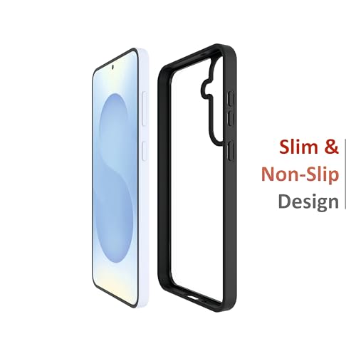 Image of Case for Samsung Galaxy S25 Plus, [Anti-Yellowing Technology] [Military Grade Drop Protection] Shockproof Slim Hybrid Phone Case for Samsung Galaxy S25 Plus 5G - Carbon Black