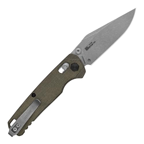Image of Kershaw Bel Air Pocket Knife, Made in The USA, 3.1 inch CPM MagnaCut Steel Blade, EDC Design, Duralock Locking Mechanism, Manual Folder, Pocketclip