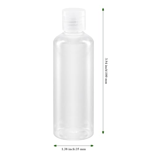 120PCS 2 Oz Clear Plastic Empty Bottles, Plastic Squeeze Bottle with Flip Cap, Refillable Portable Travel Size Bottles Bulk for Shampoo, Lotions, Liquid Body Soap2