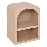 Poids : 5 Kg PEGANE Table de Nuit Chevet avec 2 niches Coloris Beige - Longueur 40 x Profondeur 30 x Hauteur 55 cm