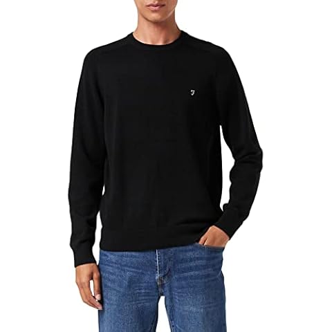 Farah Men's Stern Crew Sweatshirt in Black Cover