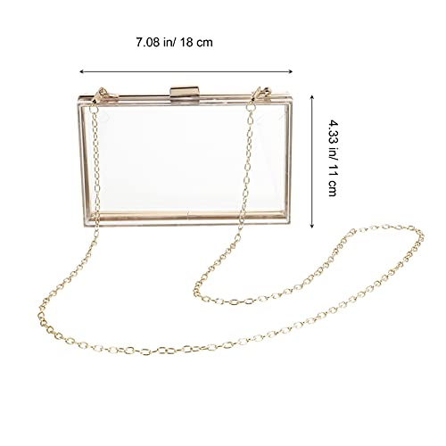 OSALADI Bolsa de acrílico transparente bolsa transversal mini bolsa quadrada portátil bolsa de festa