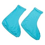 DECORNIJIA Polainas Altas Impermeables para Senderismo al Aire Libre, Cubre Zapatos Antiarena Azul Talla L, Resistentes al Viento y Polvo, Polainas Flexibles Unisex para Trekking y Camping