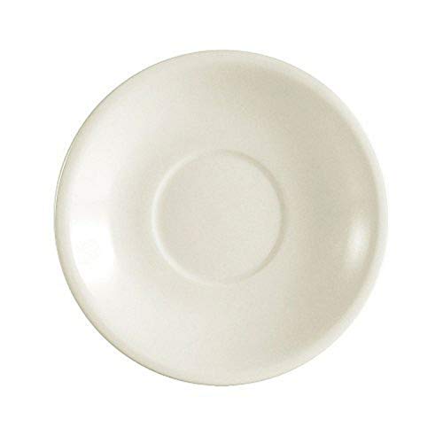 Cac China Rec-2 Rolled Edge 6-Inch Stoneware Saucer, American White, Box Of 36 #TOP15