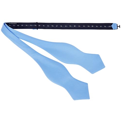 Image of GUUNIEE Men's Exquisite Woven Silk Self Bowtie Solid Diamond Bow Ties