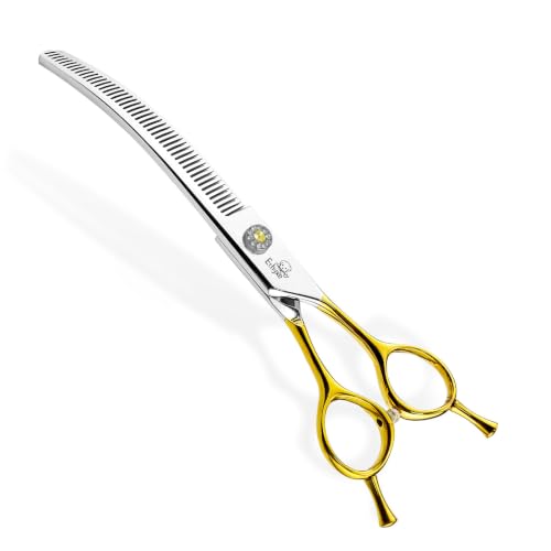 Ethyxe 7-Inch Curved Thinning Dog Grooming Scissors