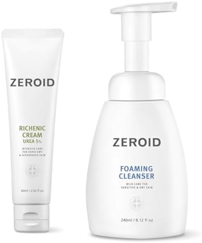 Richenic Cream with Urea 5% and Foaming Cleanser Bundle