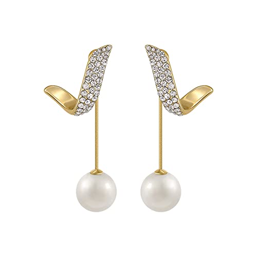 Bijoux de luxe légers et boucles d'oreilles délicates en argent et perle à offrir en cadeau