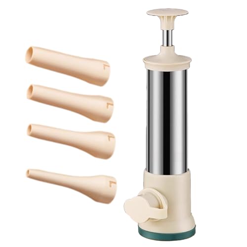 Máquina llenadora de carne: herramientas para salchichas de alta resistencia, prensa de carne manual, equipo de preparación de salchichas, dispositivo auxiliar de cocina | Máquina para hacer