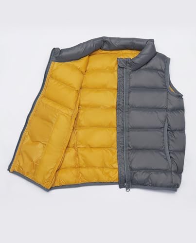 solomate Boys Winter Down Vest Puffy Stand-up Collar Light Children's Jacket3