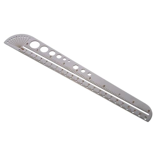 iuniq Multifunctional Scale Ruler,Easy to Use Durable Silver Stainless Steel 11.8
