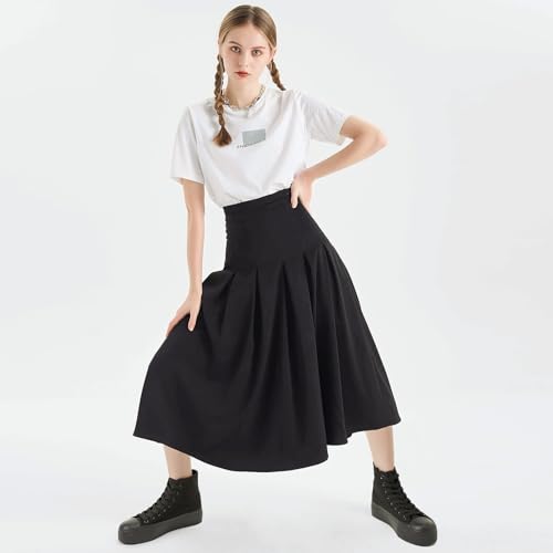 Waluzs Platform Sneakers for Women Womens Fashion High Top Sneakers Women's Canvas Platform Shoes Casual Lace Up Tennis Shoes3