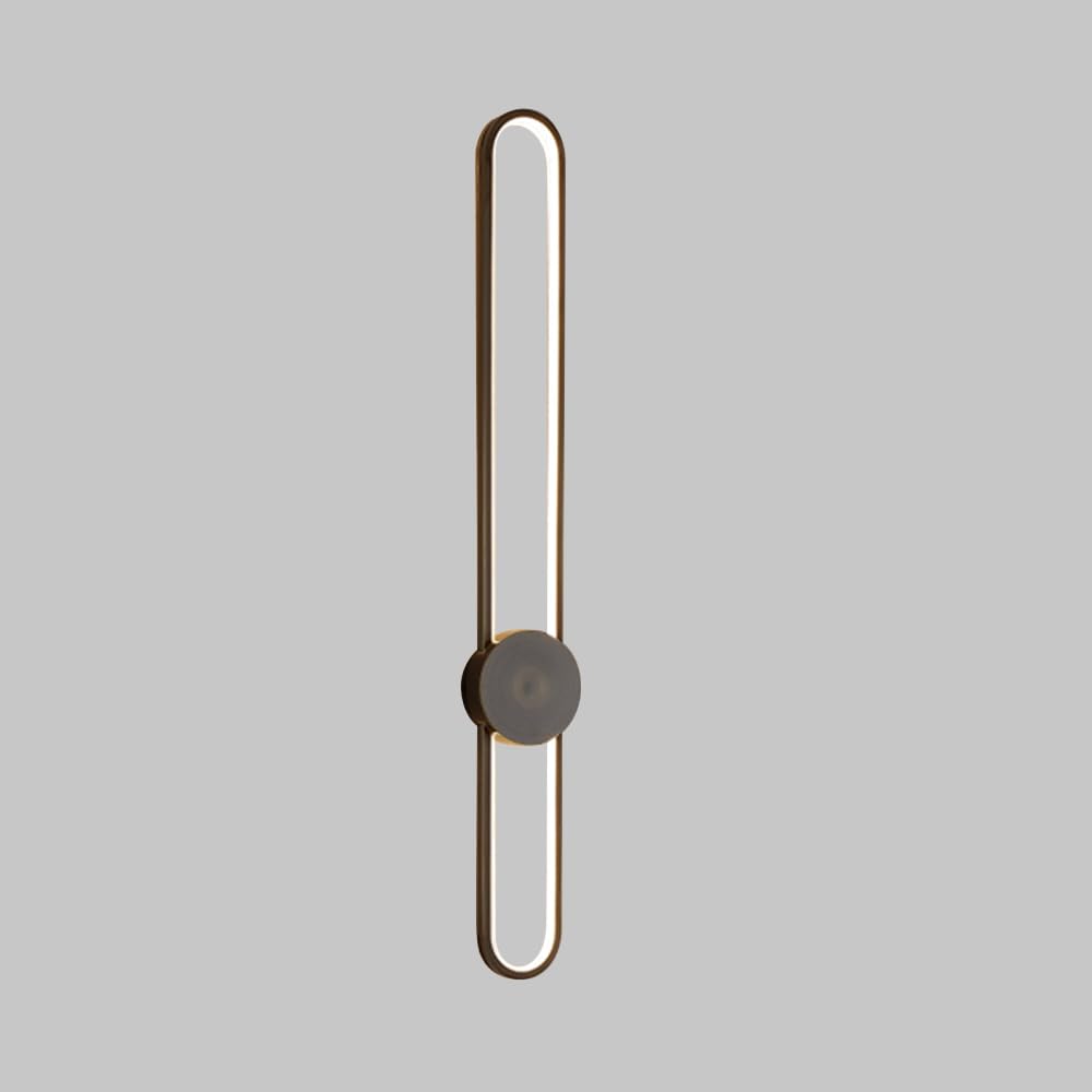 Klobvtt Modern Wall Sconce Lighting Long Strip Wall Light Fixture LED Copper Wall Lamp Linear Hardwired Sconces Minimalist Wall Lighting for Living Room Bedroom Indoor Wall Wash Lights