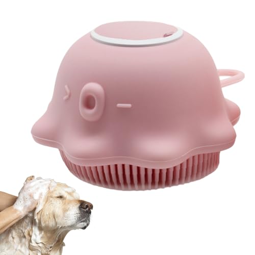 Cepillo de baño para perros, cepillo de baño para perros | Con dispensador de champú, accesorio de aseo para masaje, para limpieza de lavadora, baño