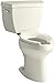 Kohler K-3519-96 Highline Classic Comfort Height Elongated 1.0 gpf Toilet with Left-Hand Trip Lever, Less Seat, Biscuit