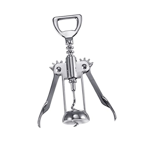 PRETYZOOM Silver Wine Bottle Opener 16cm Alloy Corkscrew Practical and Easy to Use