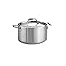 Tramontina 80116/040DS Gourmet Stainless Steel Induction-Ready Tri-Ply Clad Covered Sauce Pot, 6-Quart, NSF-Certified, Made in Brazil