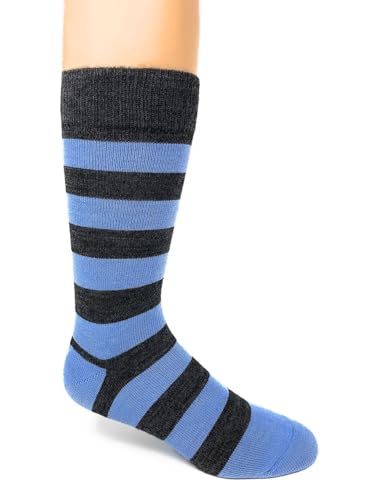 Image of WARRIOR ALPACA SOCKS - Fresh Classic Rugby Stripe - Alpaca Wool Dress Socks
