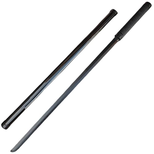 duwanlhridh 居合刀 木刀 模造刀 居合模造刀 鞘付き 竹製 頑丈 未開刃 剣術 練習用 伝統的な工芸 全長100CM 軽量 初心者向け 自宅鍛錬 筋トレ トレーニング用 舞台道具 コスプレ用 室内装飾 (B)