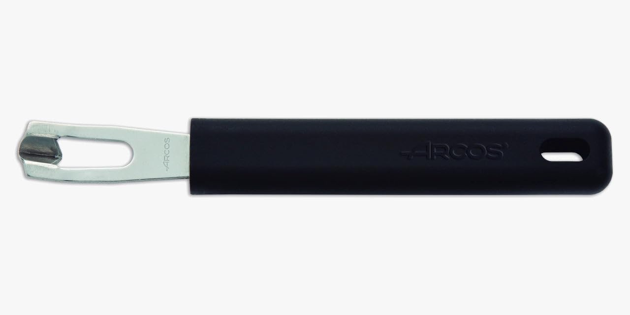 Arcos Professional Gadgets - Canal Knife Orange Peeler - Stainless Steel 1.5" - Handle Polypropylene Black Color