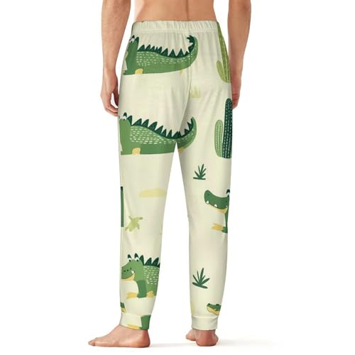 Alligators Cactus Men's Pajama Pants Lounge Pant Sleepwear PJ Bottoms2