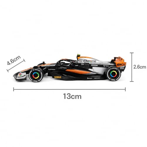 Image of Wizplex CCA McLaren MCL60 2023 British GP 1:43 Officially Licensed Die Cast F1 Car - Pull Back Collectible Formula 1 Model in Acrylic Display Case for Kids 6+ & Motorsport Fans
