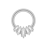 Anillos de nariz con forma geométrica de moda, sin costuras, superficies lisas, anillos de hueso de oreja para regalo o propia expresión, multifuncionales, cómodos, aretes de nariz, diseño sin