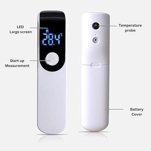 Image of B-Arm Digital Infrared Thermometer with 1 Sec Quick Read (White)|Contactless Thermometer with Dual Modes, C /F conversion, LED Display| Forehead Thermometer for Babies & Adults with Colour Indication