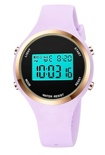 Image of XCZAP Outdoor Sport Watches Alarm Clock 5Bar Waterproof LED Digital Watch (O-Light Purple)