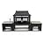 Deko Living 70 Inch Rectangular Outdoor Fireplace - Steel Woodburning Fireplace with Side Tables - Fire Place with Integrated Log Storage and Log Poker - Durable Fireplace for Patio Backyard