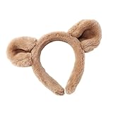 Bear Ear Headband, Bear Ear Headband for Adults | Cute Plush Makeup Headband, Hair Headband, Face Washing, Skin Care, Makeup for Women Girls Hair Accessories