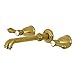 Kingston Brass KS7127BAL 8-Inch Center Wall Mount Bathroom Faucet, Brushed Brass