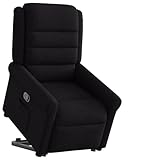 Matériaux de qualité supérieure et expérience d'assise confortable - Fabriqué en tissu noir respirant (100 % polyester) avec un rembourrage en mousse et en fibre PP, ce fauteuil offre une sensation d'assise particulièrement confortable et agréable. L'assise rembourrée épaisse et les accoudoirs larges assurent un confort durable.